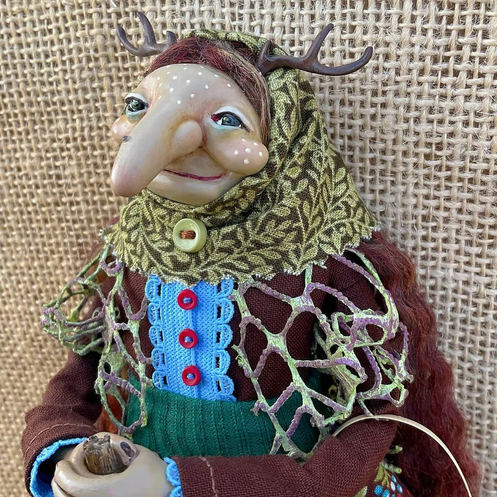 🔥 Handmade Kitchen Witch Doll🎁