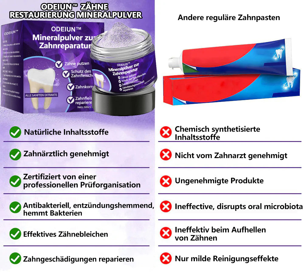 Blitzangebot 😍 – Nicht verpassen! – ODEIUN™ Mineralpulver zur Zahnreparatur 🦷 (von der BZÄK empfohlen) 👩‍⚕️
