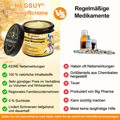 ✅ Offizieller Shop: Negusy® Bienengift-Schmerzlinderungs Knochenheilungs Creme 👨‍⚕️(Reduzierung von Gelenkschwellungen, Schmerzen, Steifheit, Rötungen, Wärme, Muskelkater und Gelenkmüdigkeit)