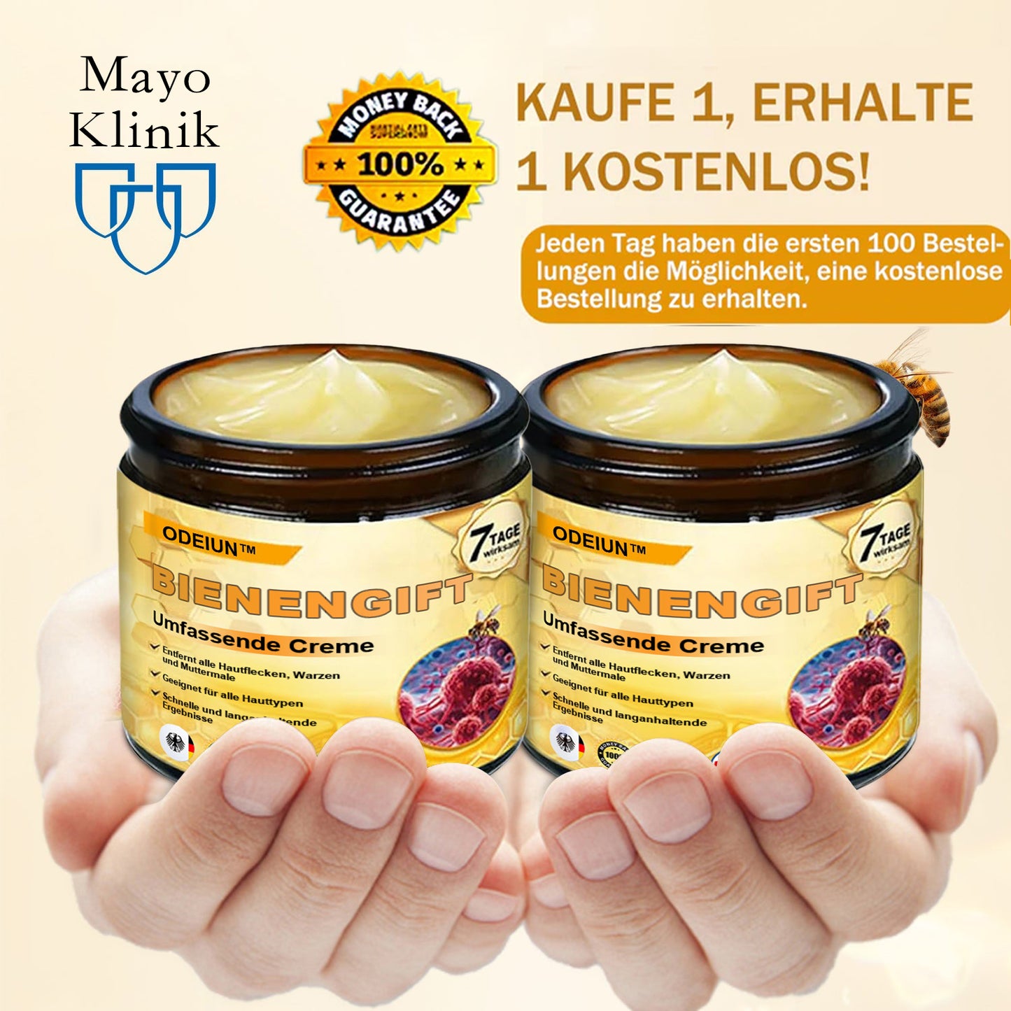 In Deutschland hergestellt und versendet ✨ ODEIUN™ Bienengift-Komplexcreme 🔥 LETZTER TAG: 80 % RABATT