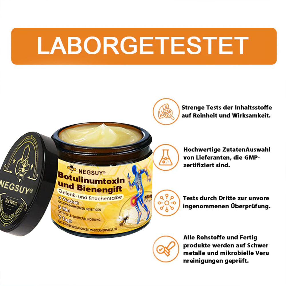 ✅ Offizieller Shop: Negusy® Bienengift-Schmerzlinderungs Knochenheilungs Creme 👨‍⚕️(Reduzierung von Gelenkschwellungen, Schmerzen, Steifheit, Rötungen, Wärme, Muskelkater und Gelenkmüdigkeit)