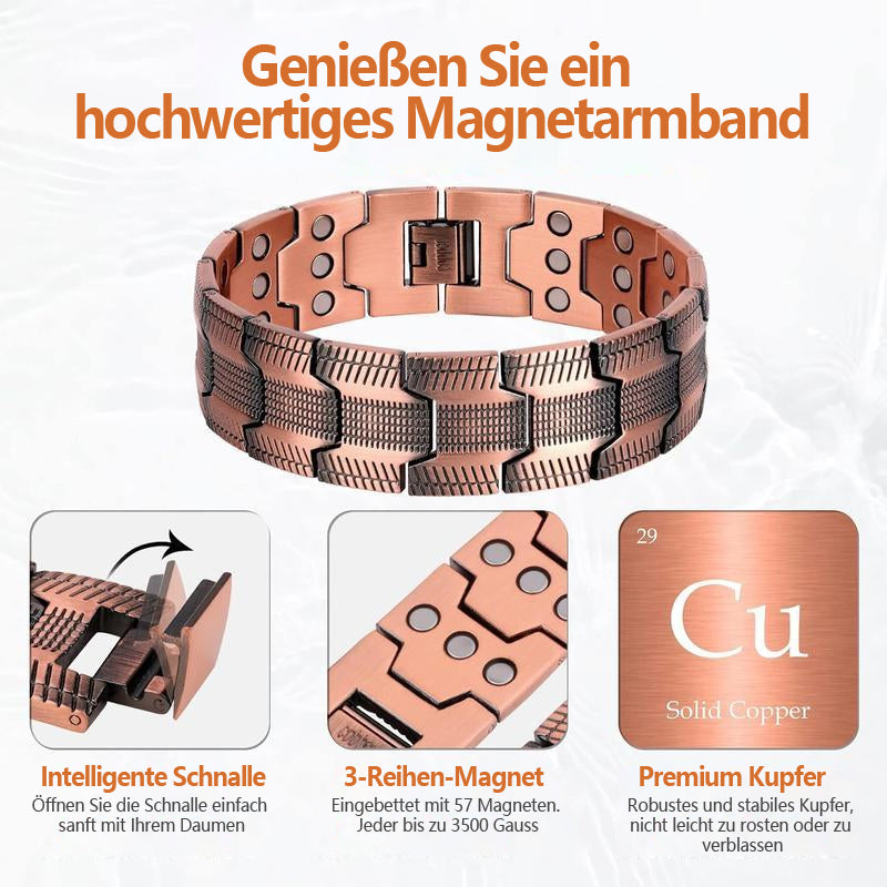 Kupfer-Magnetarmband – Lindert Müdigkeit und fördert die Durchblutung