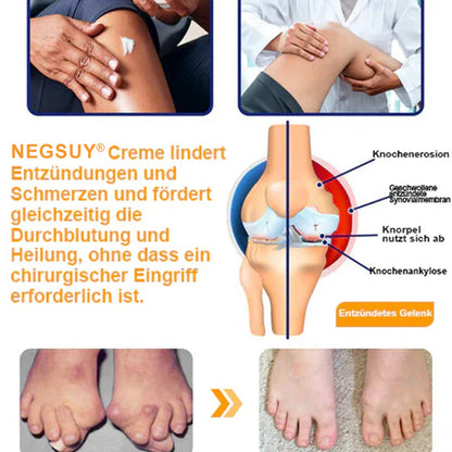 ✅ Offizieller Shop: Negusy® Bienengift-Schmerzlinderungs Knochenheilungs Creme 👨‍⚕️(Reduzierung von Gelenkschwellungen, Schmerzen, Steifheit, Rötungen, Wärme, Muskelkater und Gelenkmüdigkeit)